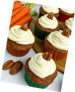 April 14 National Pecan Day | Carrot Cake Cupcakes