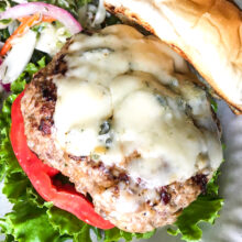 Super Juicy Grilled Burgers with Blue Cheese and Avocado Warm Weather Favourite Recipe