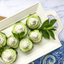 Cucumber Cups with Whipped Feta and Dill | Summer Entertaining