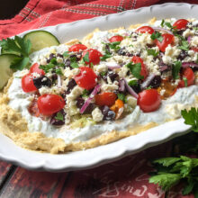 Mediterranean Layer Dip | Summer Entertaining (Drinks and Appetizers)