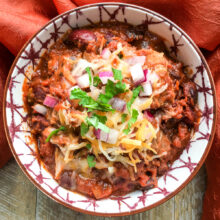 Slow Cooker Pulled Pork Chili | One Pot Comfort Cooking