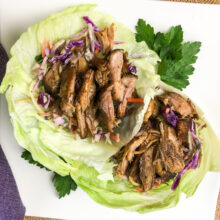 Slow Cooker Pulled Pork Lettuce Wraps | Ketogenic Recipe
