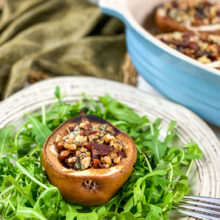 Roasted Pears with Blue Cheese and Walnuts