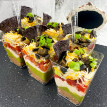 7 Layer Dip Cups | Cocktails and Mocktails and Appetizers Recipes