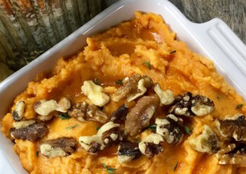 Creamy Mashed Sweet Potatoes with Fresh Thyme | Healthy Holiday Recipes